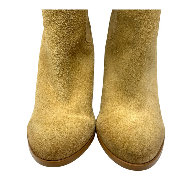 Naturalizer Hottie Tan Suede Leather Knee High Slouch Boots Sz 10 Stack Heel - Picture 6 of 11